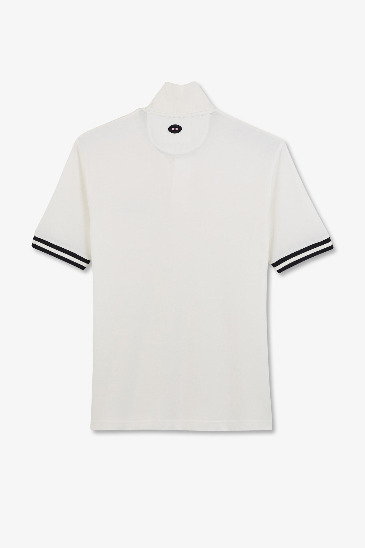 White short-sleeved polo shirt