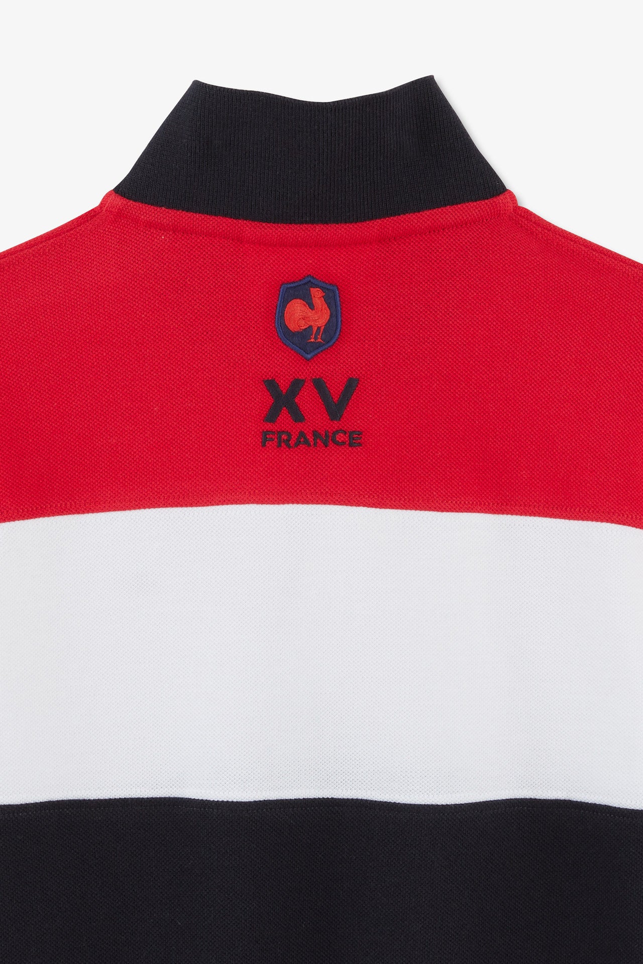 Polo manches courtes tricolore XV de France en piqué coton