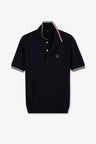 Navy blue short-sleeved jumper
