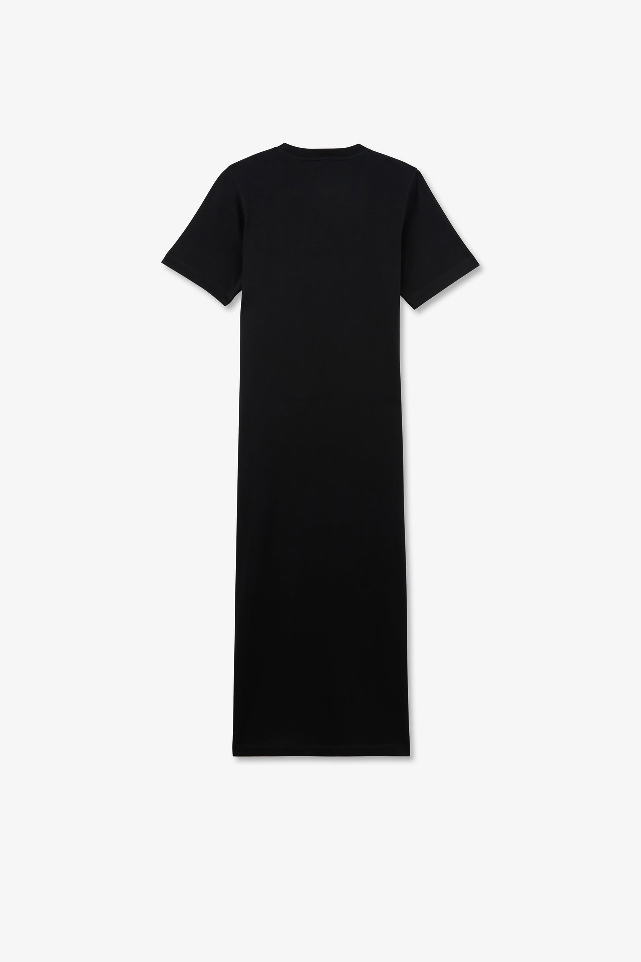 Robe T-shirt noire en coton Pima