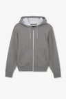Sweat zippé à capuche gris foncé