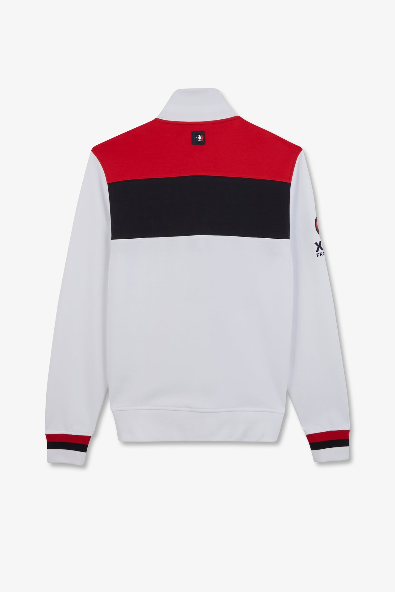 White colour-block zipped sweatshirt – Eden Park White colour-block zipped sweatshirt – Eden Park