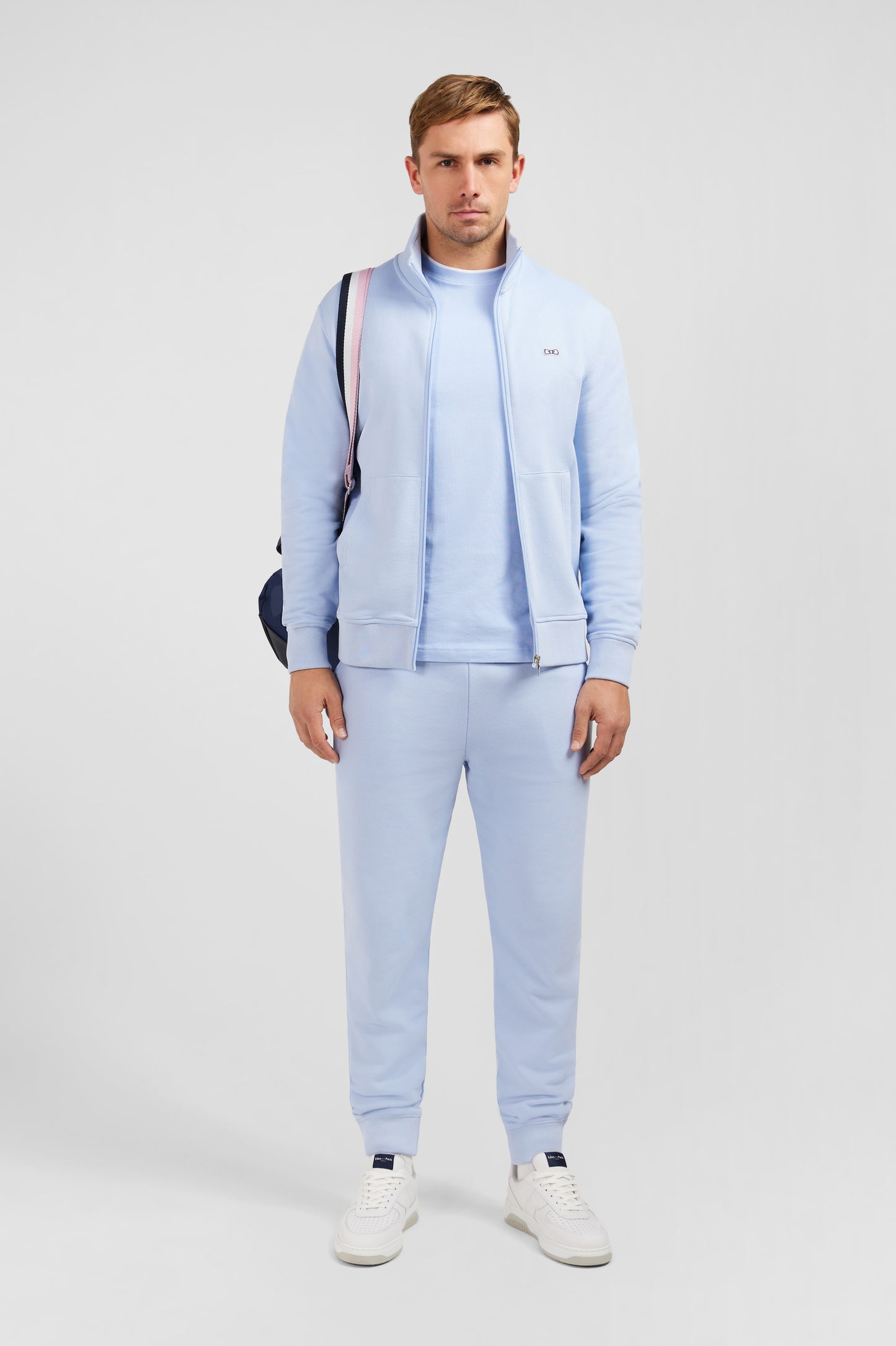 Sweat bleu clair zipp col montant Eden Park
