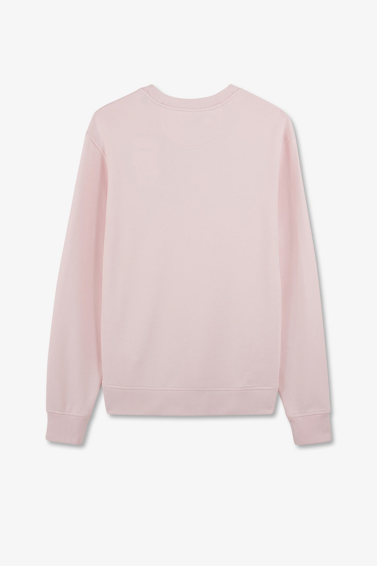 Sweatshirt à col rond en molleton rose emblème nœud papillon