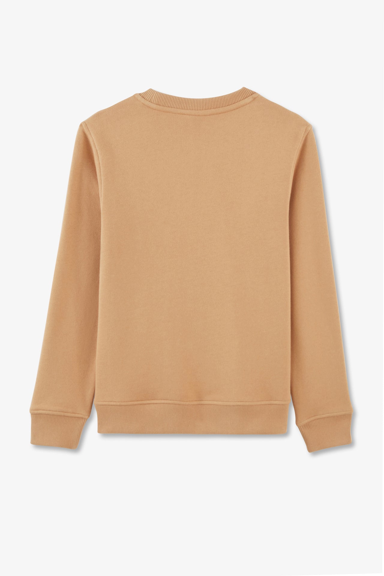 Sweatshirt col rond French Flair beige en molleton coton