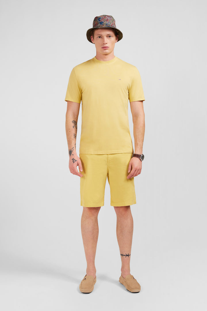 T-shirt manches courtes jaune uni