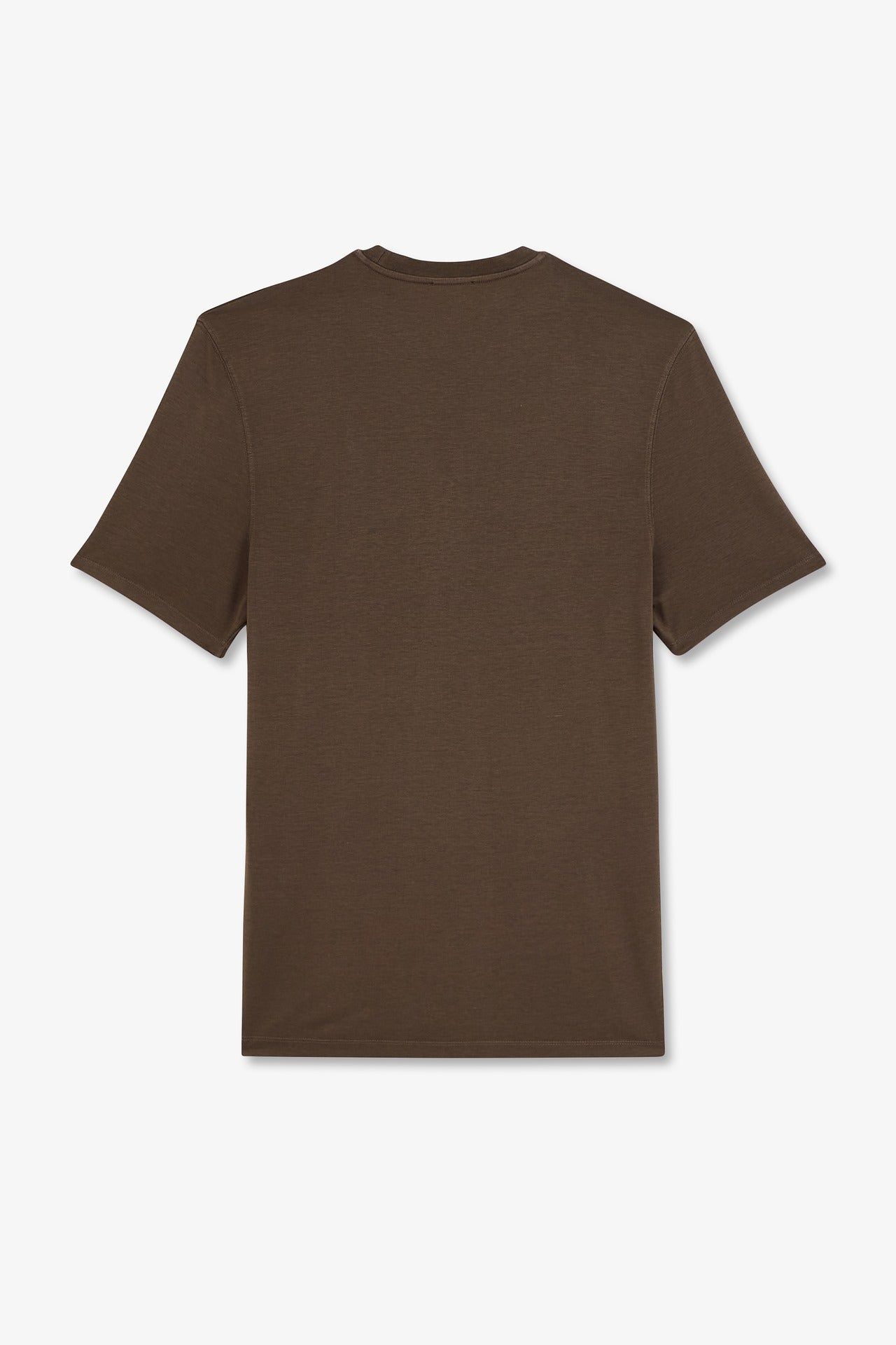 T-shirt manches courtes marron uni