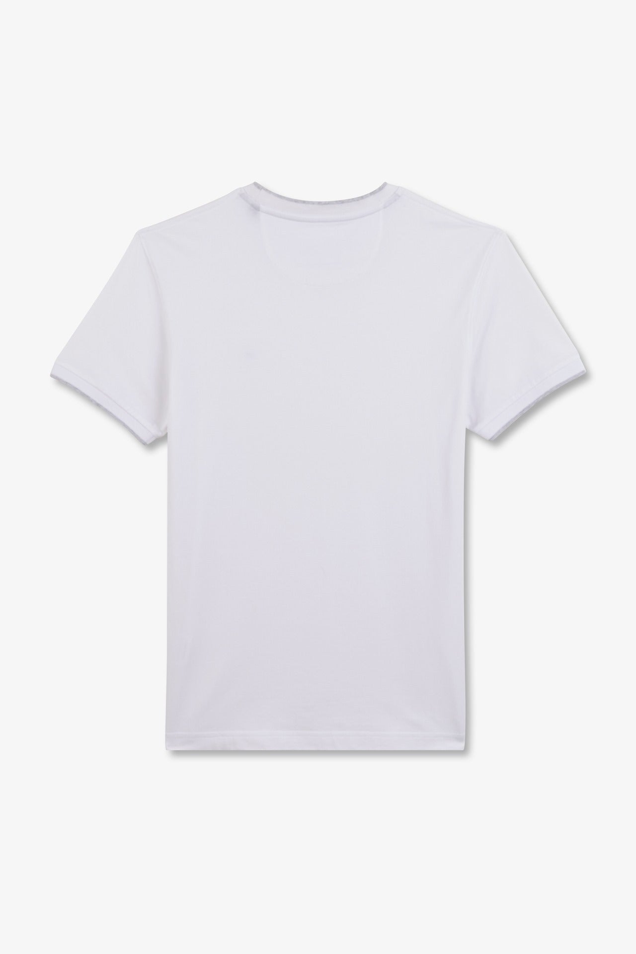 T-shirt blanc uni à manches courtes