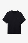 T-shirt bleu foncé uni à manches courtes