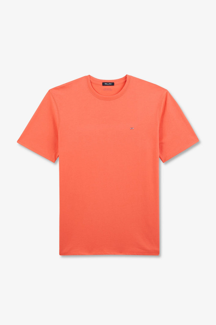 T-shirt rose saumon à manches courtes