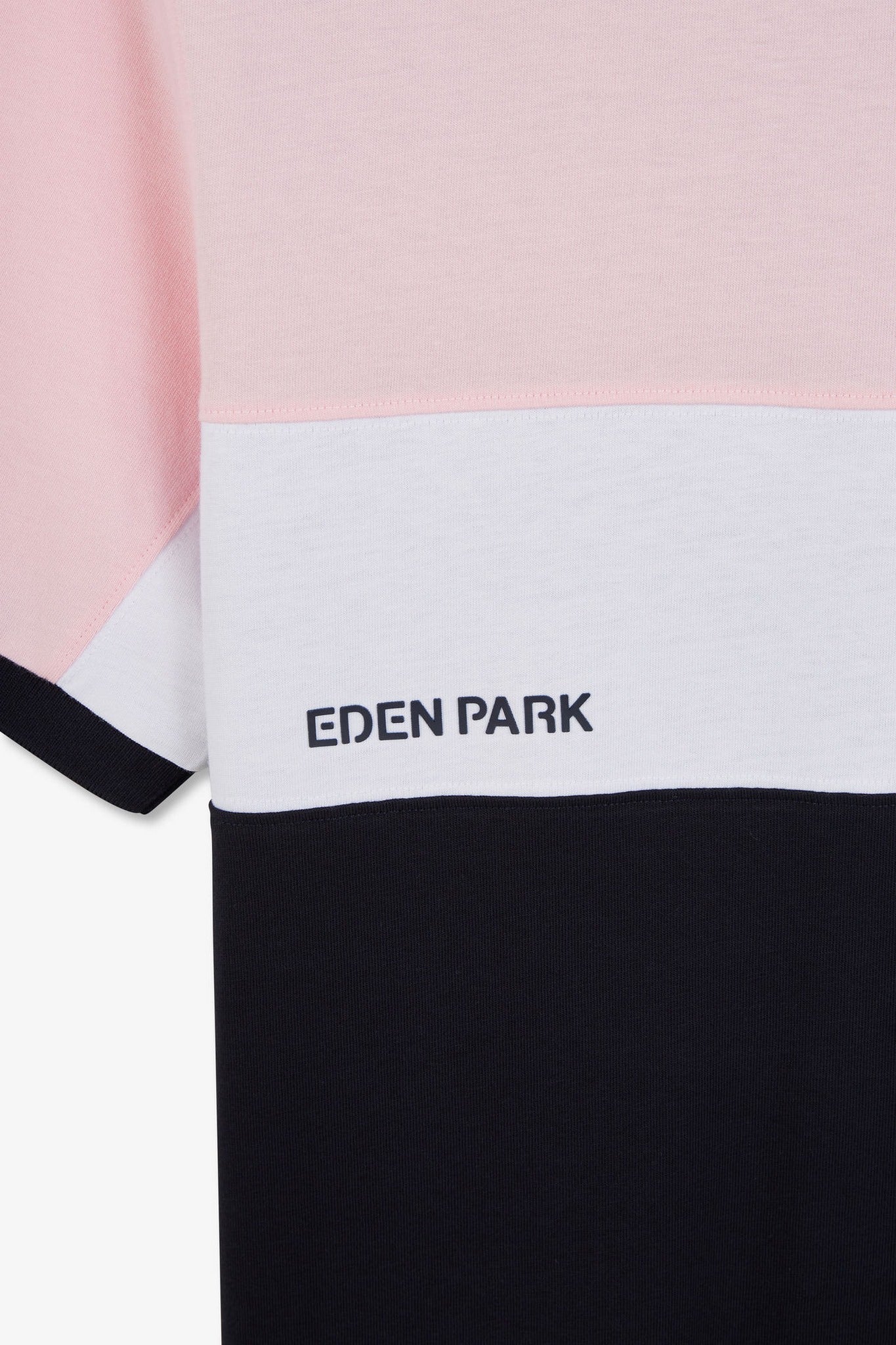 T-shirt rose colorblock à manches courtes