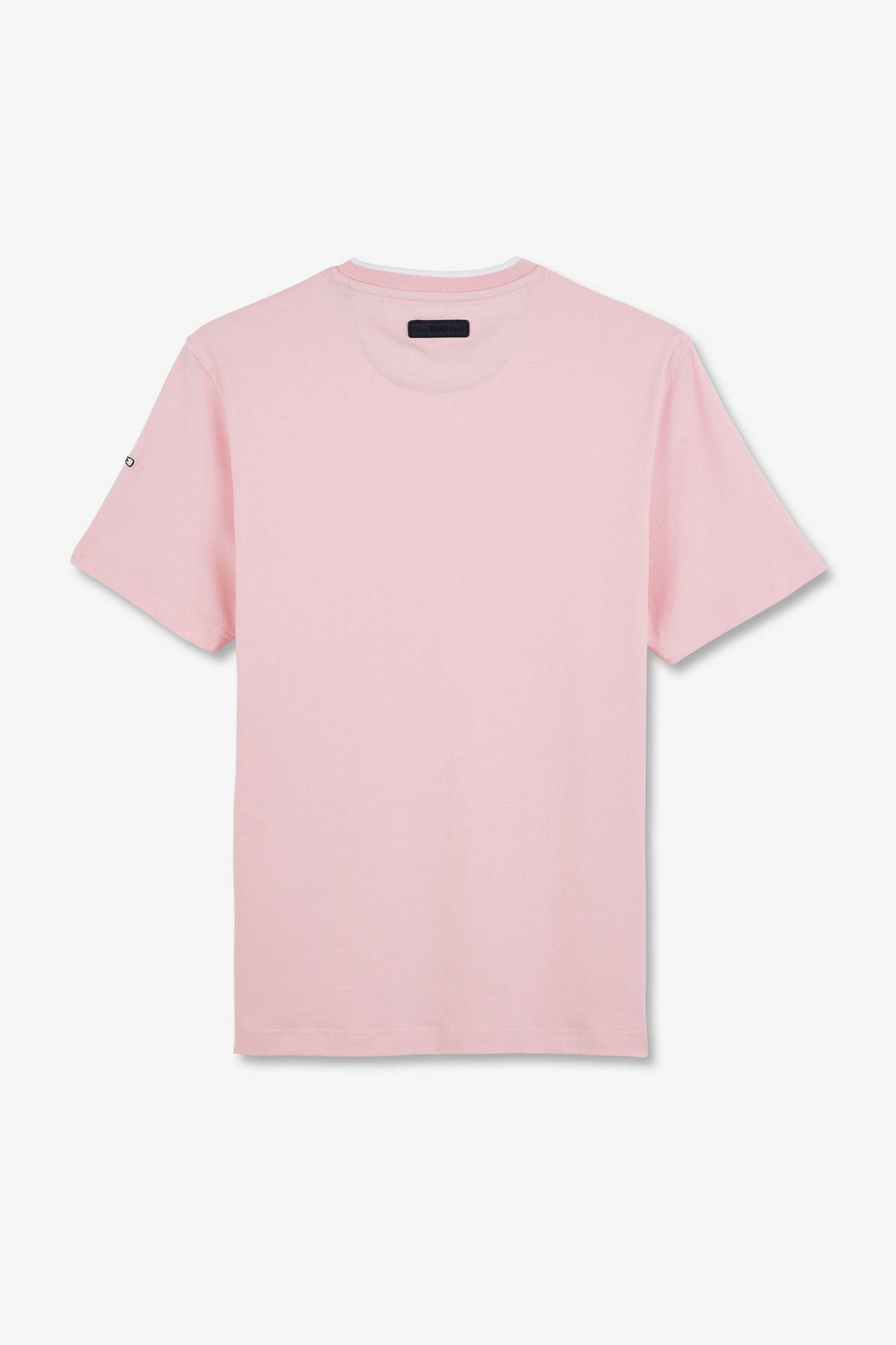 T-shirt rose uni à manches courtes