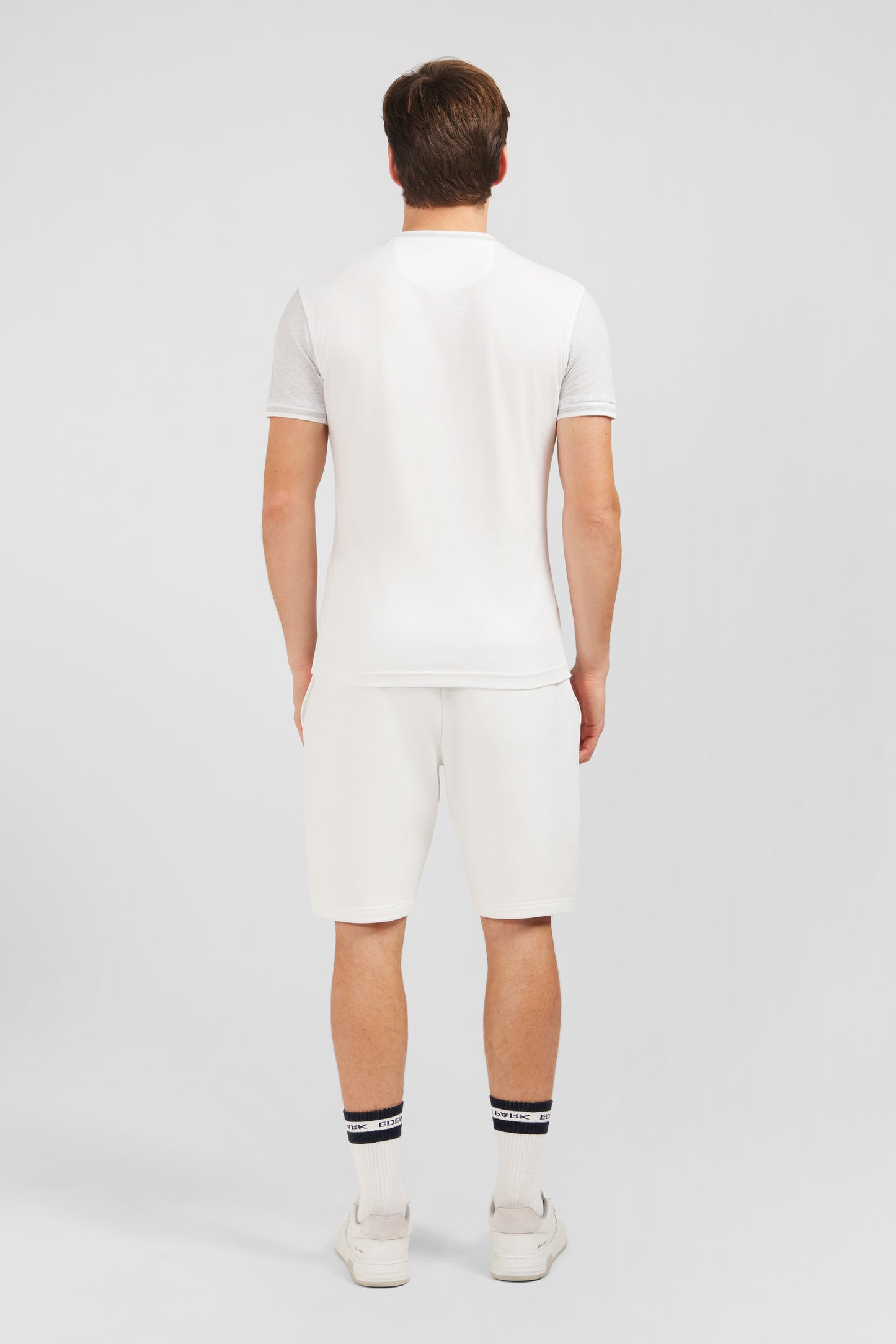 T-shirt manches courtes blanc colorblock