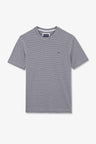 T-shirt à manches courtes rayé bleu foncé