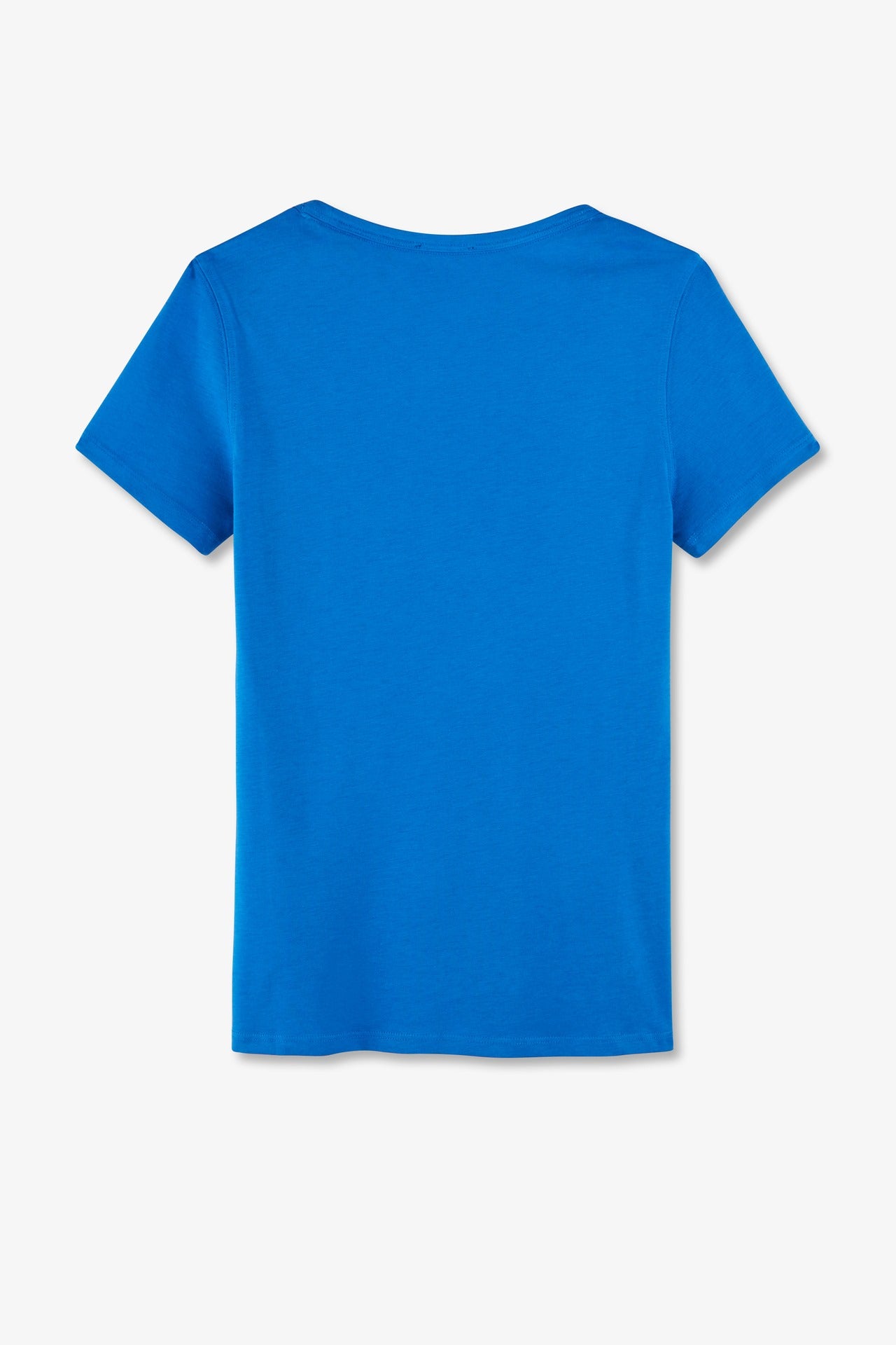 T-shirt manches courtes bleu en coton Pima