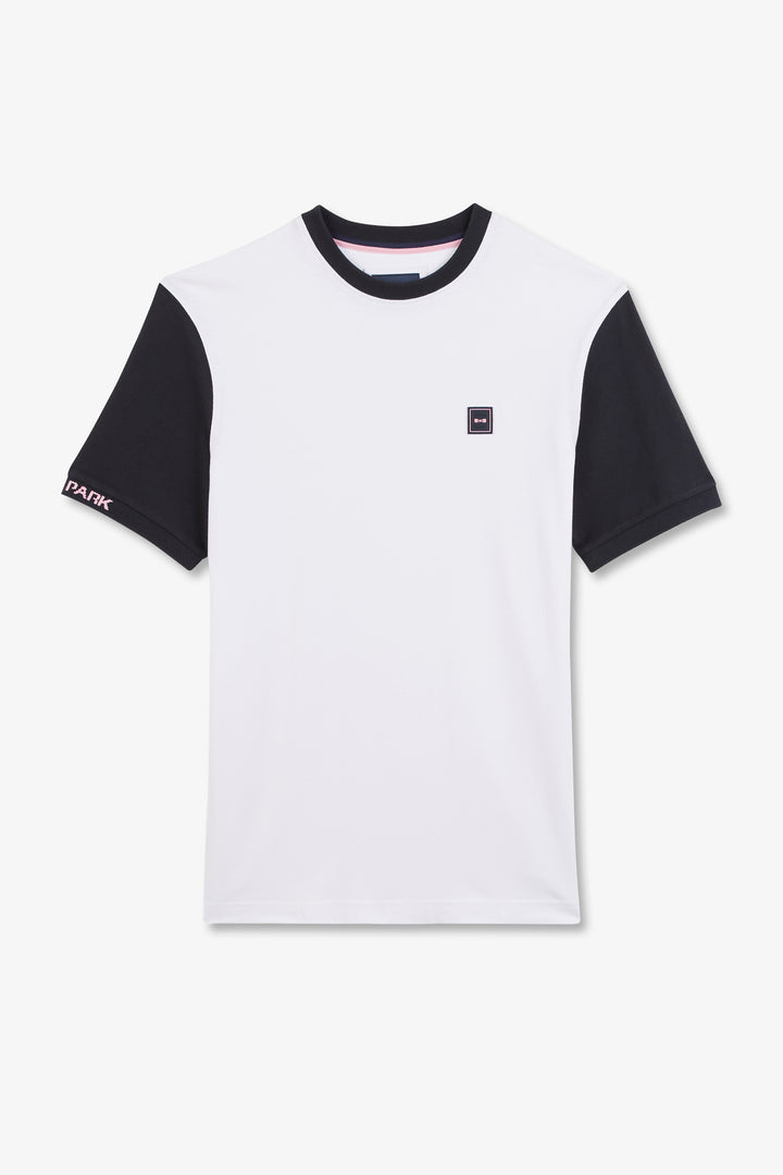 T-shirt blanc colorblock