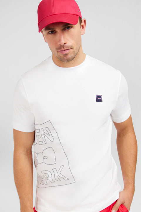T-shirt blanc imprimé Eden Park - Image 3