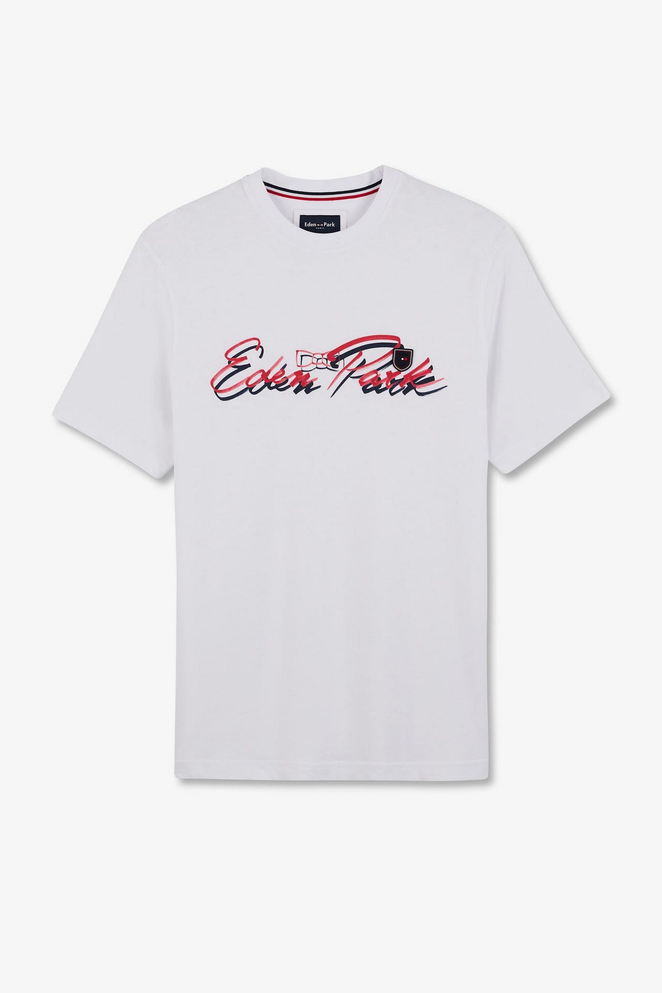 T-shirt blanc à double inscription Eden Park