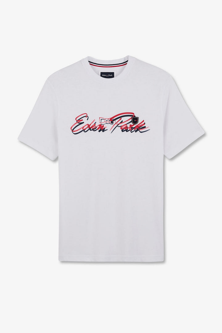 T-shirt blanc à double incription Eden Park