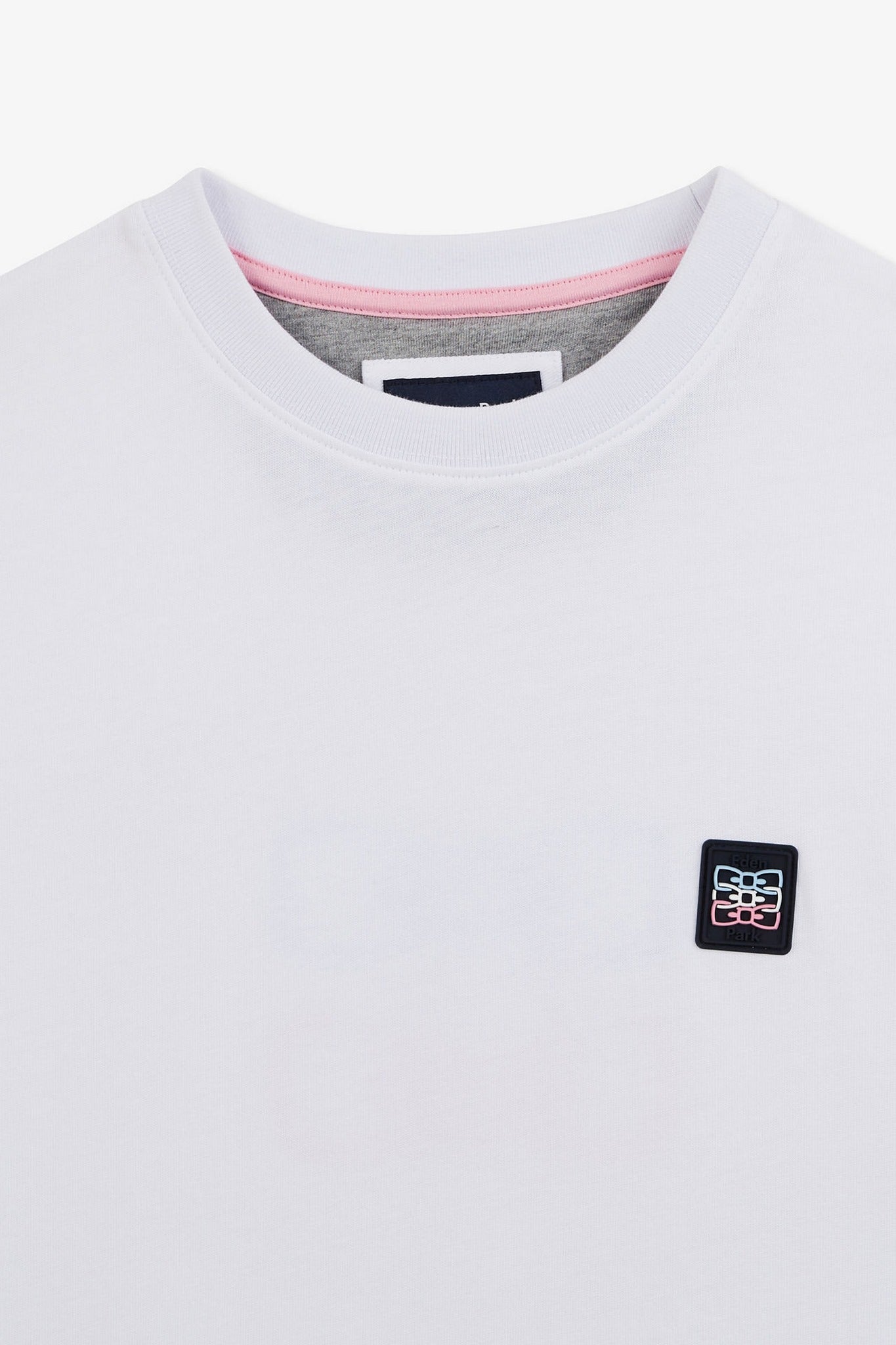 T-shirt manches courtes blanc avec logo reliefé