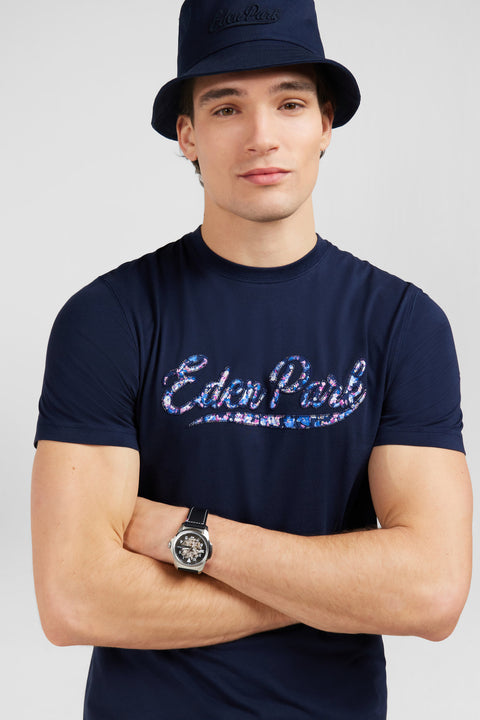 Dark blue T-shirt with Eden Park lettering - Image 3