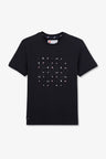 T-shirt à manches courtes bleu marine imprimé