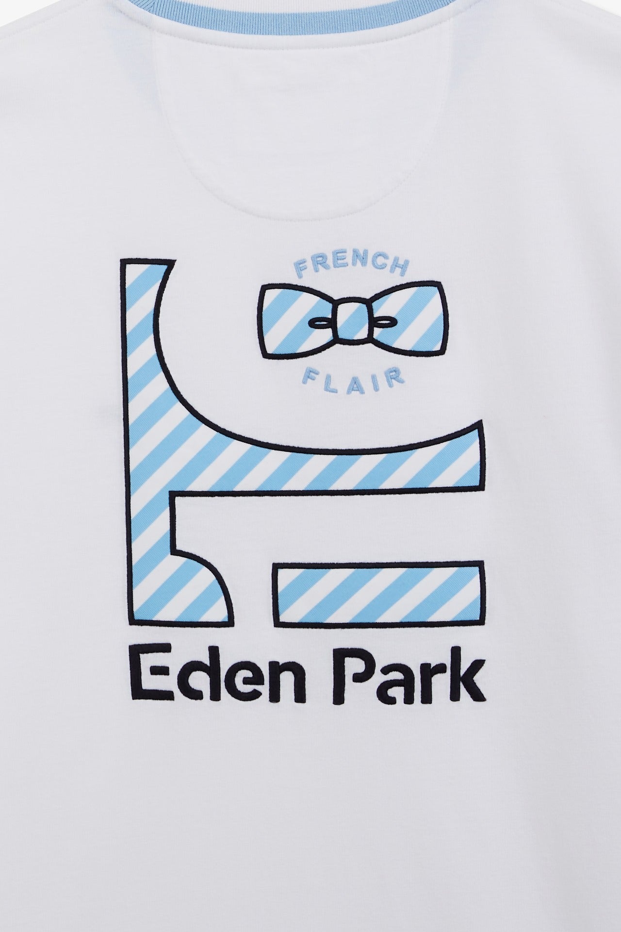 T-shirt colorblock blanc à inscription Eden Park French Flair