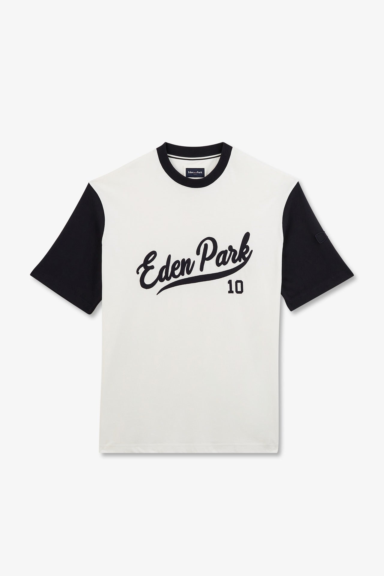 T-shirt écru colorblock inscription Eden Park