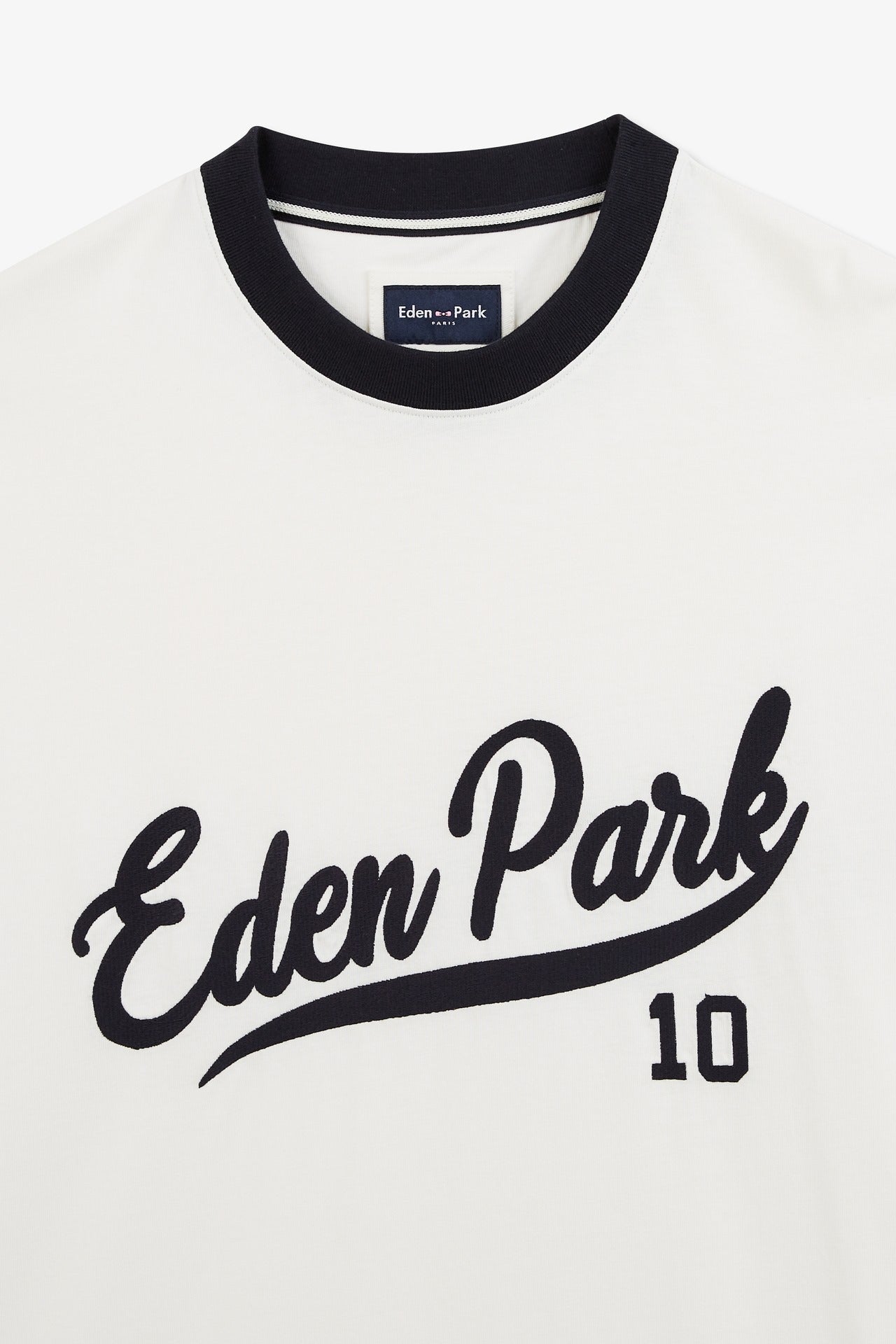T-shirt écru colorblock inscription Eden Park