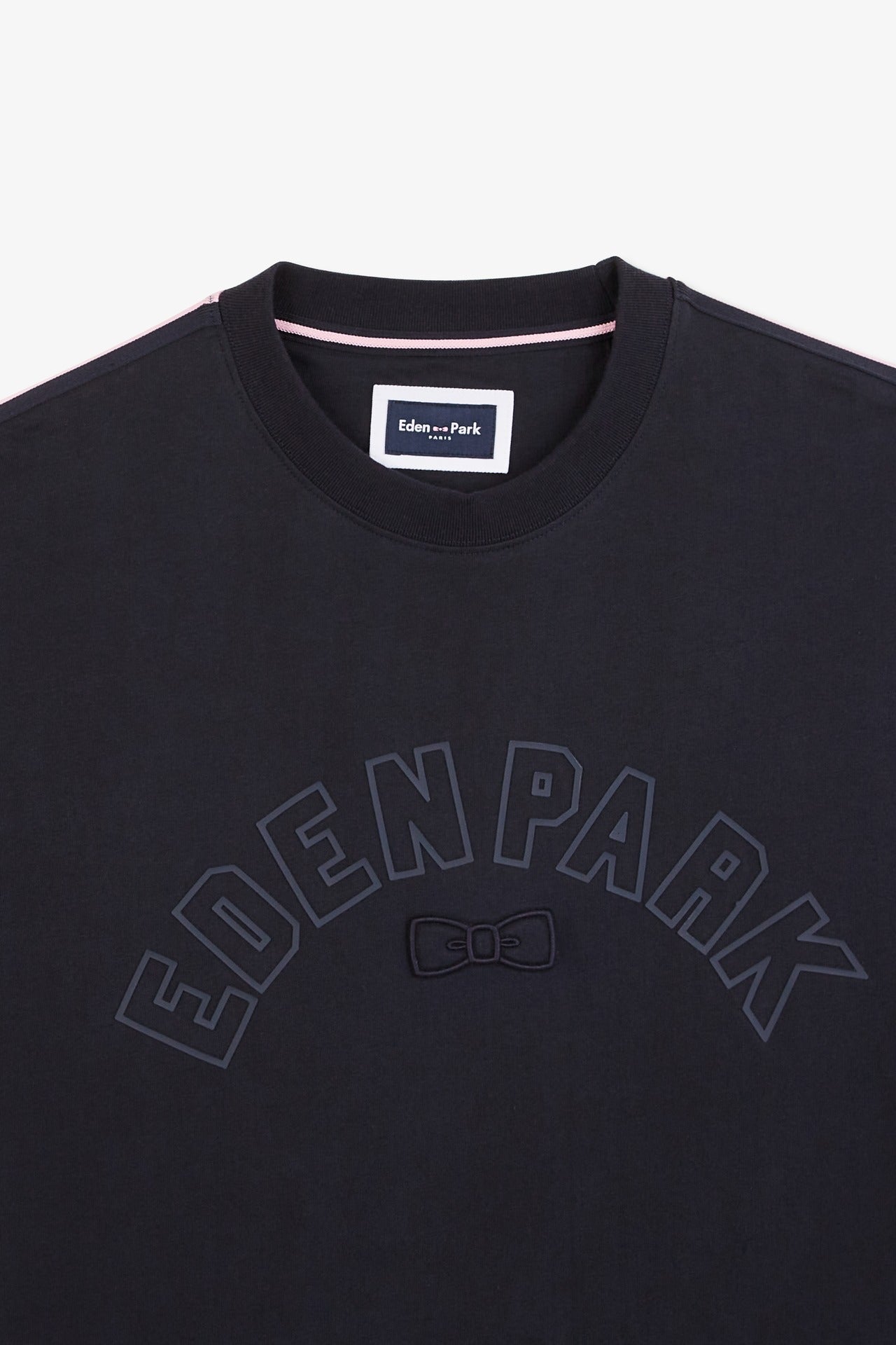 T-shirt bleu foncé à inscription Eden Park