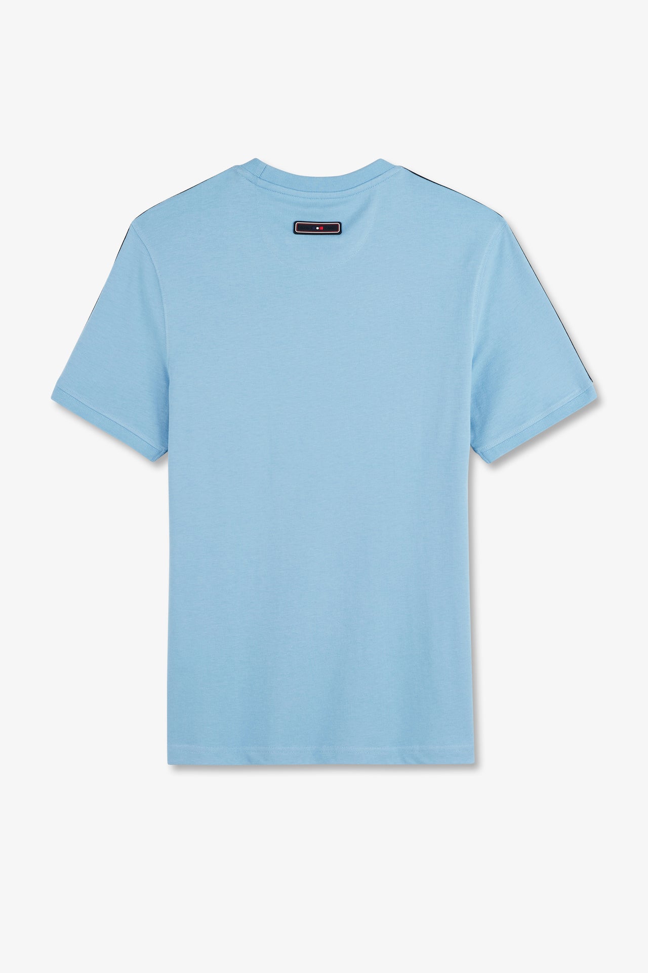 T-shirt manches courtes ciel en coton galons épaules tricolores