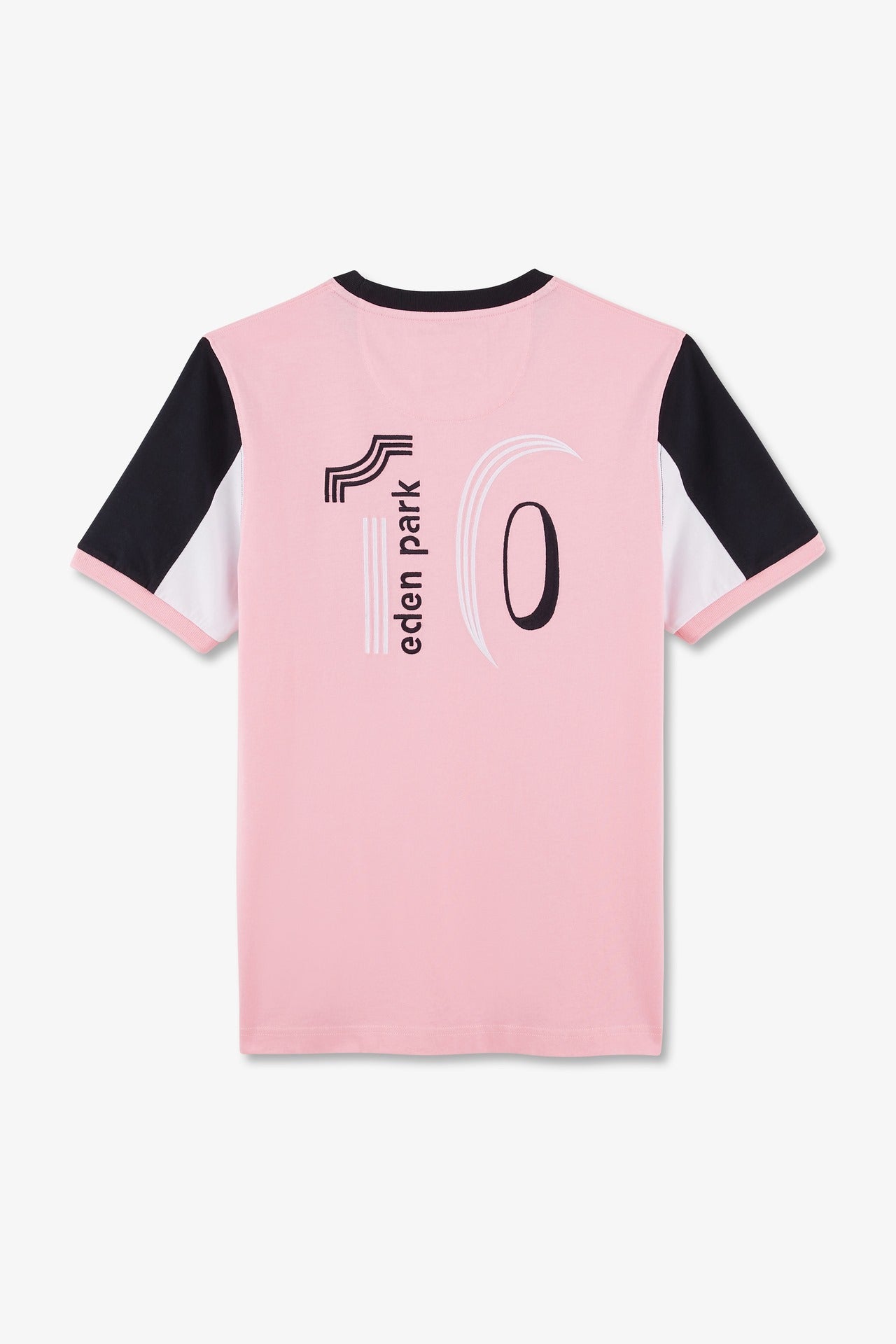 T-shirt manches courtes rose en coton broderie numéro 10