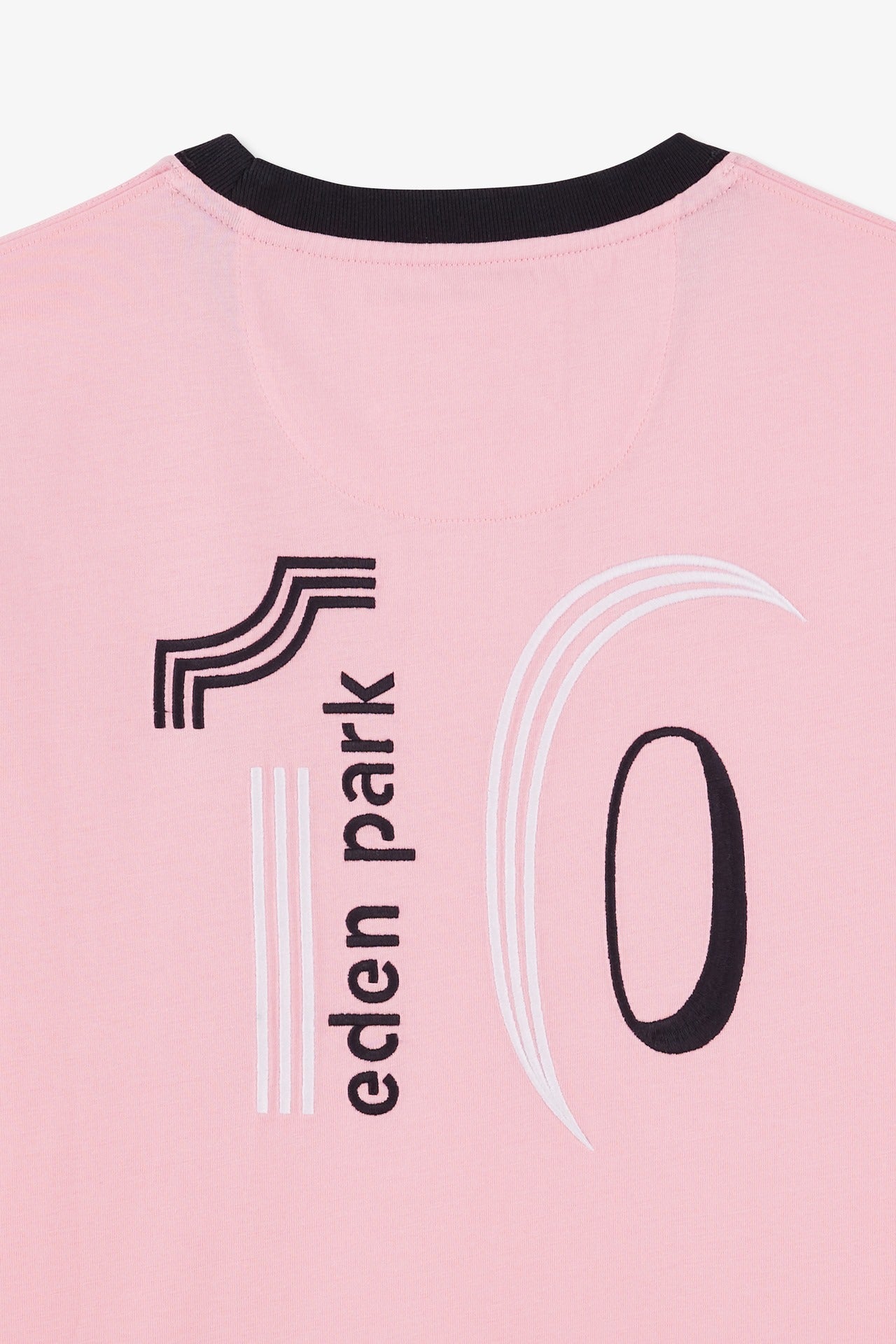 T-shirt manches courtes rose en coton broderie numéro 10