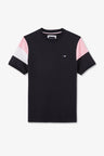 T-shirt manches courtes marine en coton emblème nœud papillon