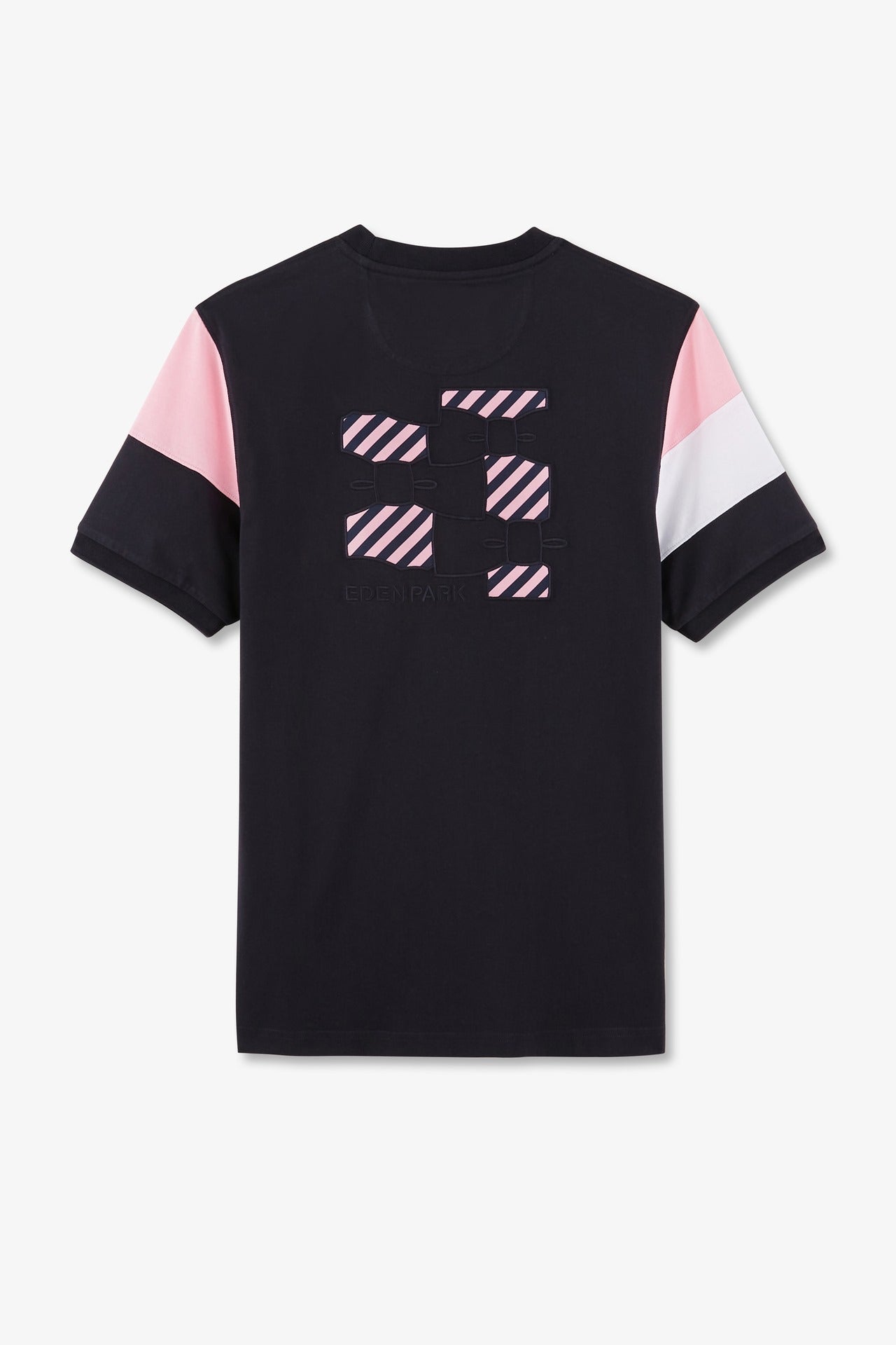 T-shirt manches courtes marine en coton emblème nœud papillon