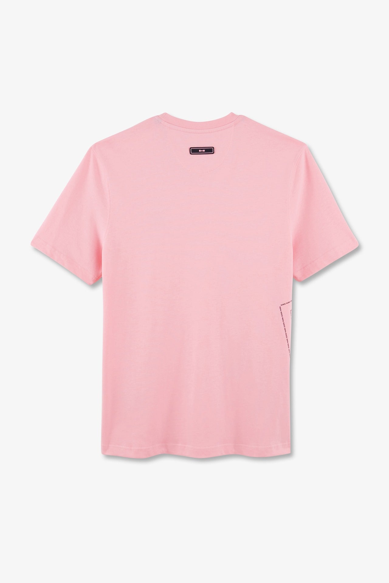 T-shirt manches courtes rose en coton sérigraphie Eden Park