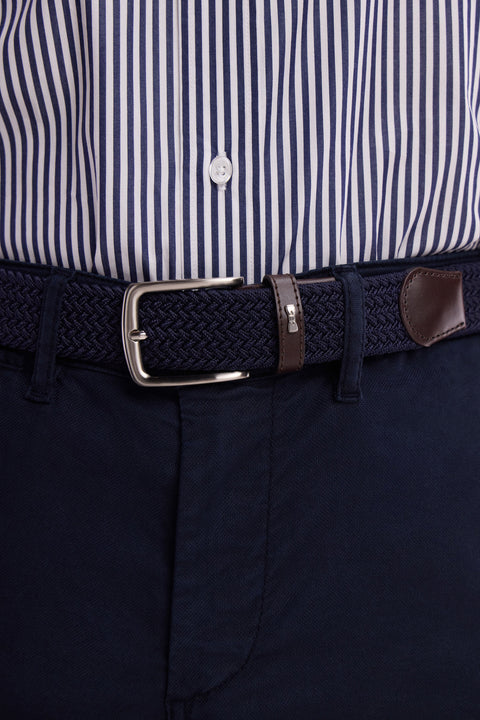 Ceinture élastique en caoutchouc uni marine - Image 2
