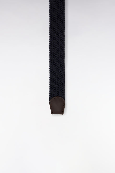 Ceinture élastique en caoutchouc uni marine - Image 3