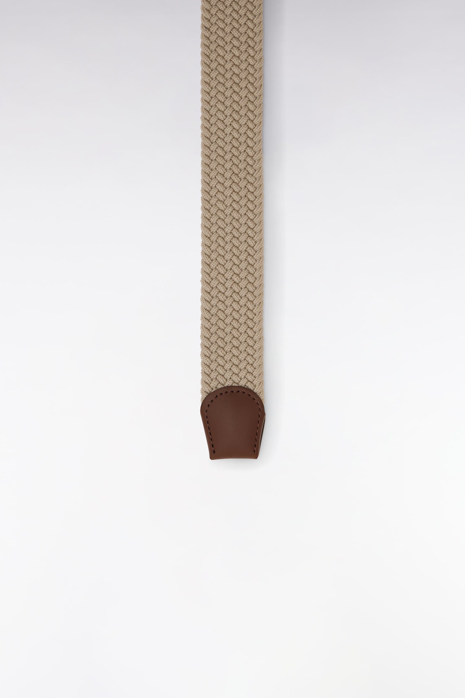 Ceinture élastique en caoutchouc uni beige