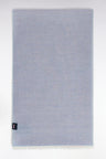 Cotton modal blend scarf with rugby stripes