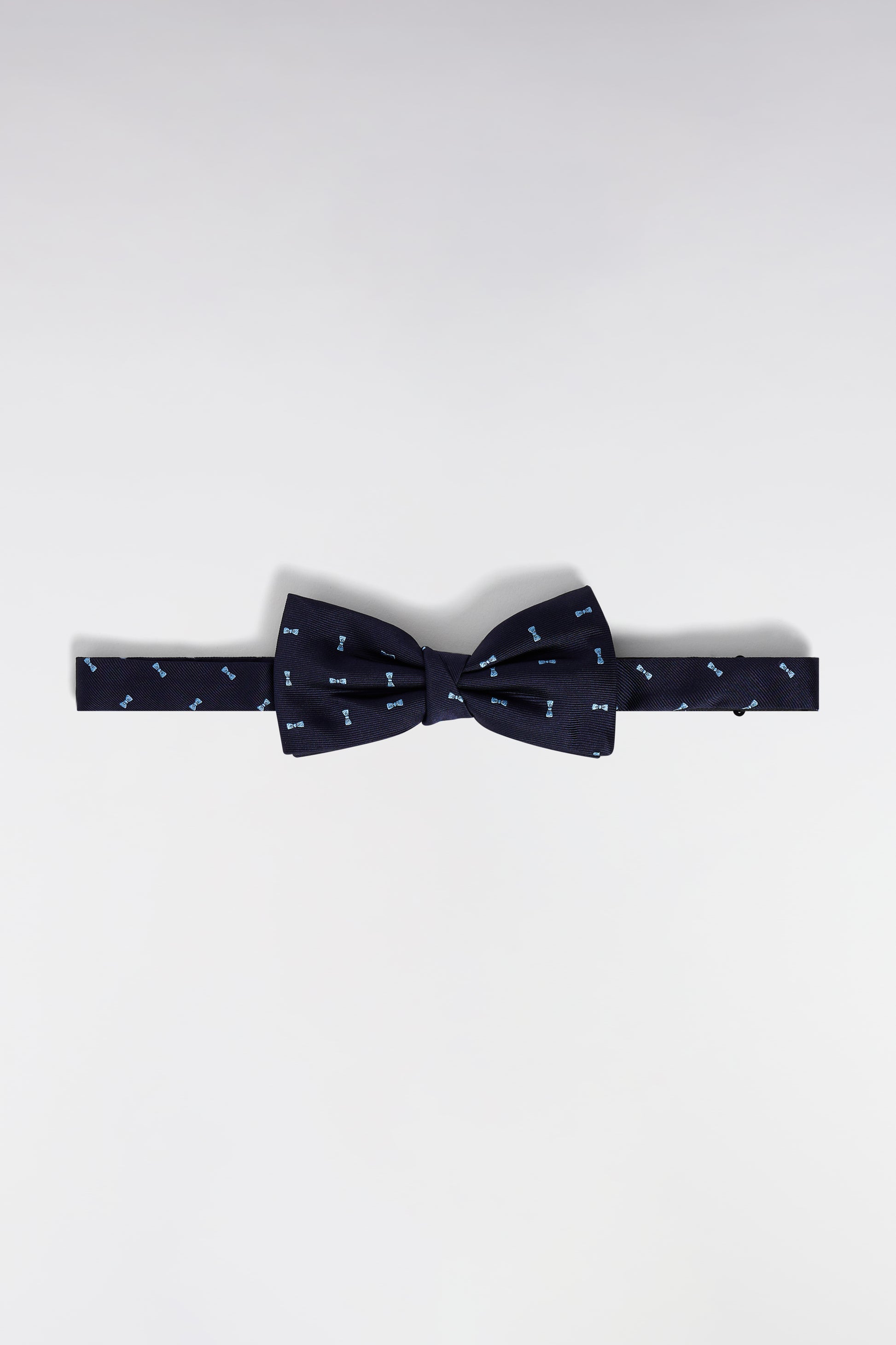 Nœud papillon en soie ciel à micromotifs nœuds papillon