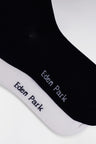 Pack of 2 pairs of white and navy stretch cotton blend socks