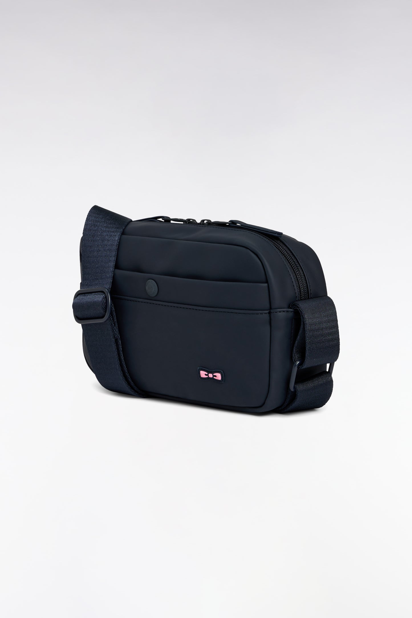 Camera bag in plain navy rubber