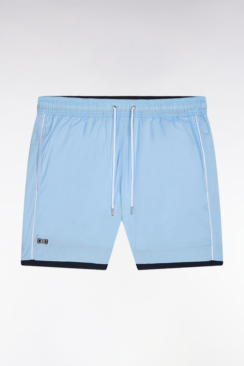 Maillot de bain ciel à passepoil blanc - Image 2