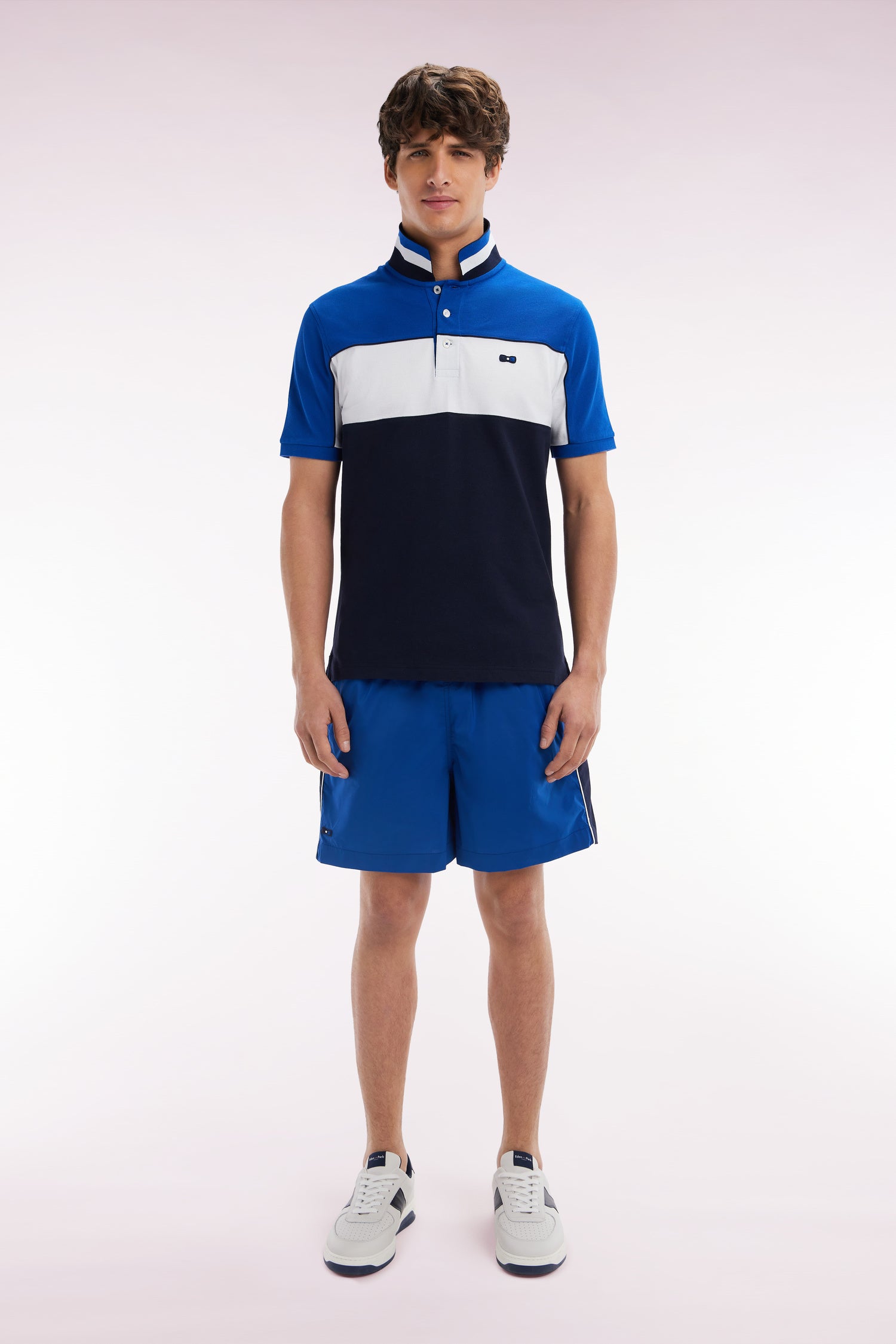 Maillot de bain tricolore marine