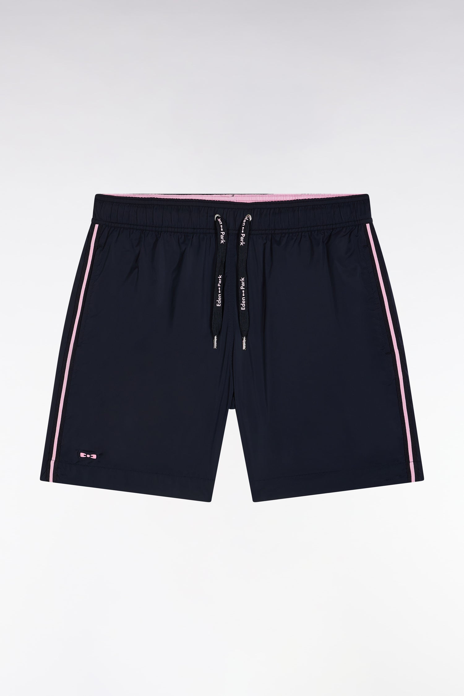 Maillot de bain marine à détails tricolores