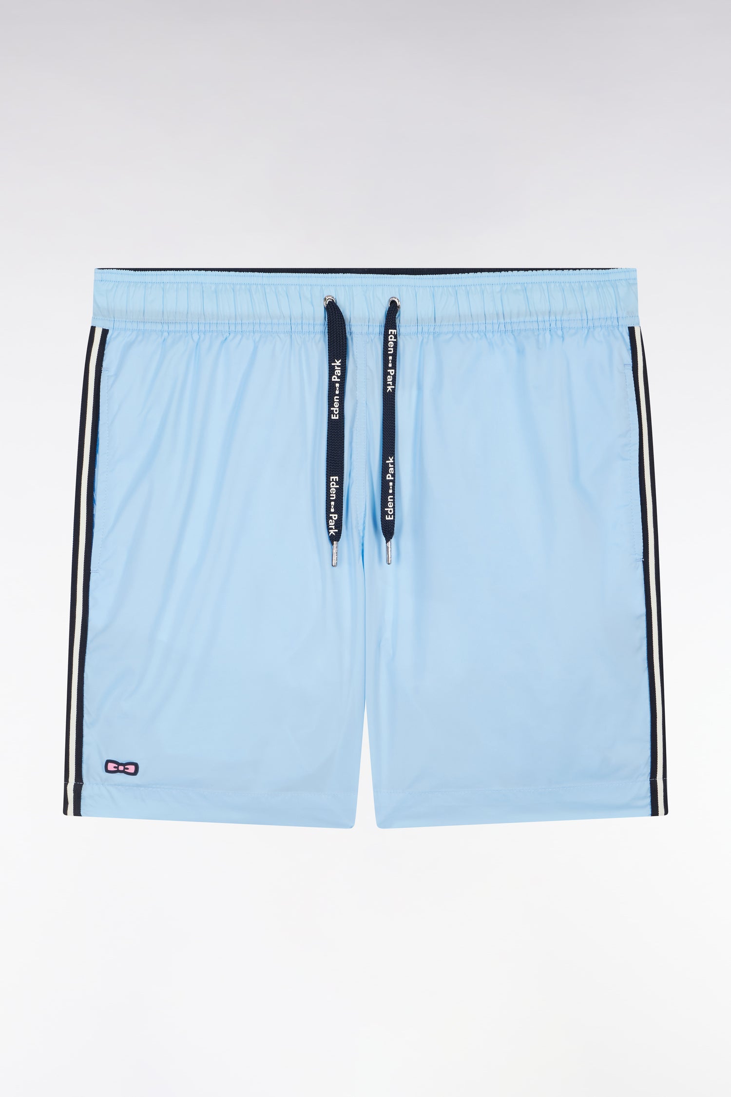 Maillot de bain ciel à détails tricolores