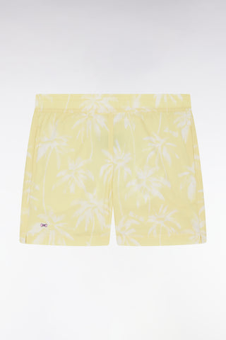 Maillot de bain enfant jaune à imprimé palmier
