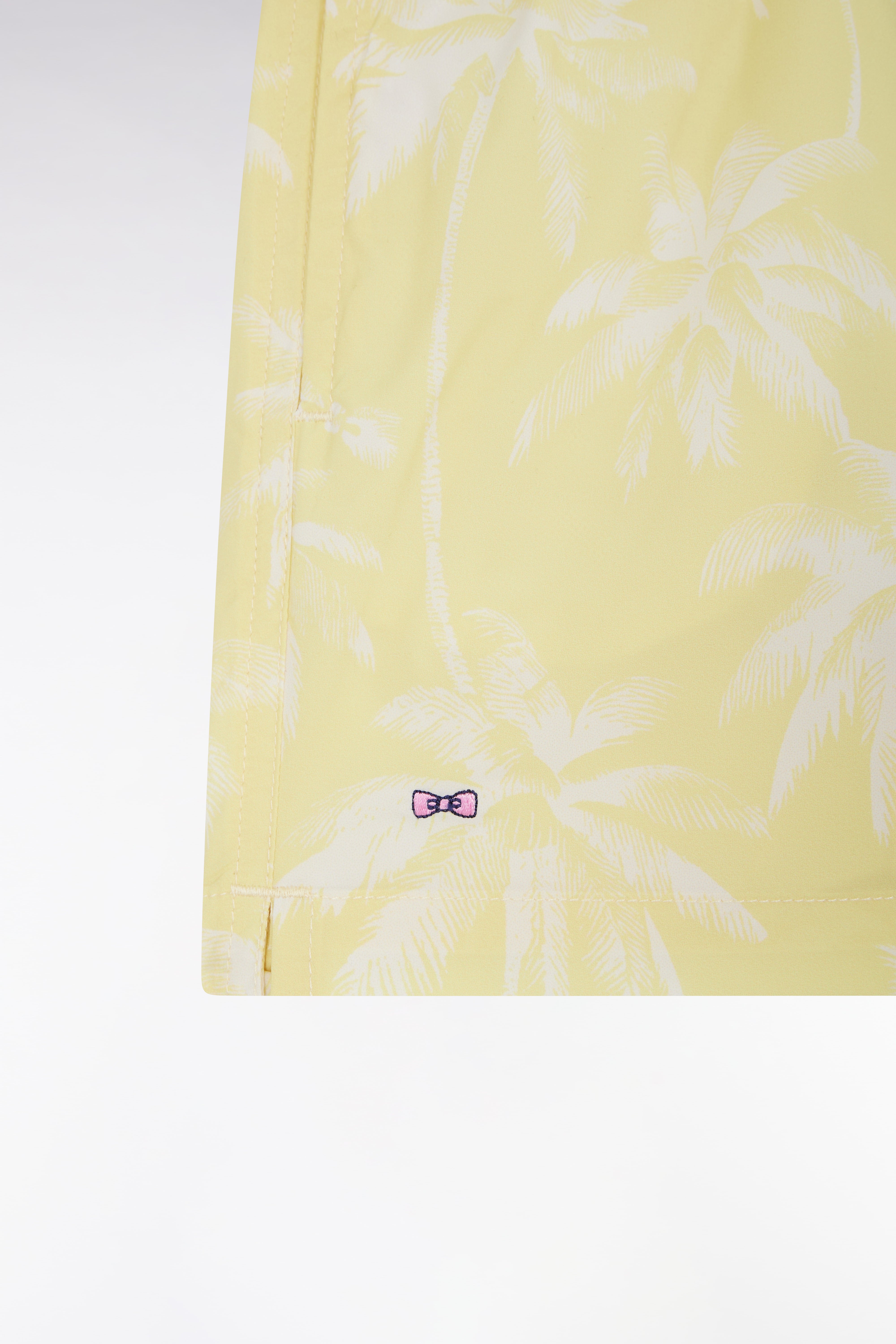 Maillot de bain enfant jaune à imprimé palmier