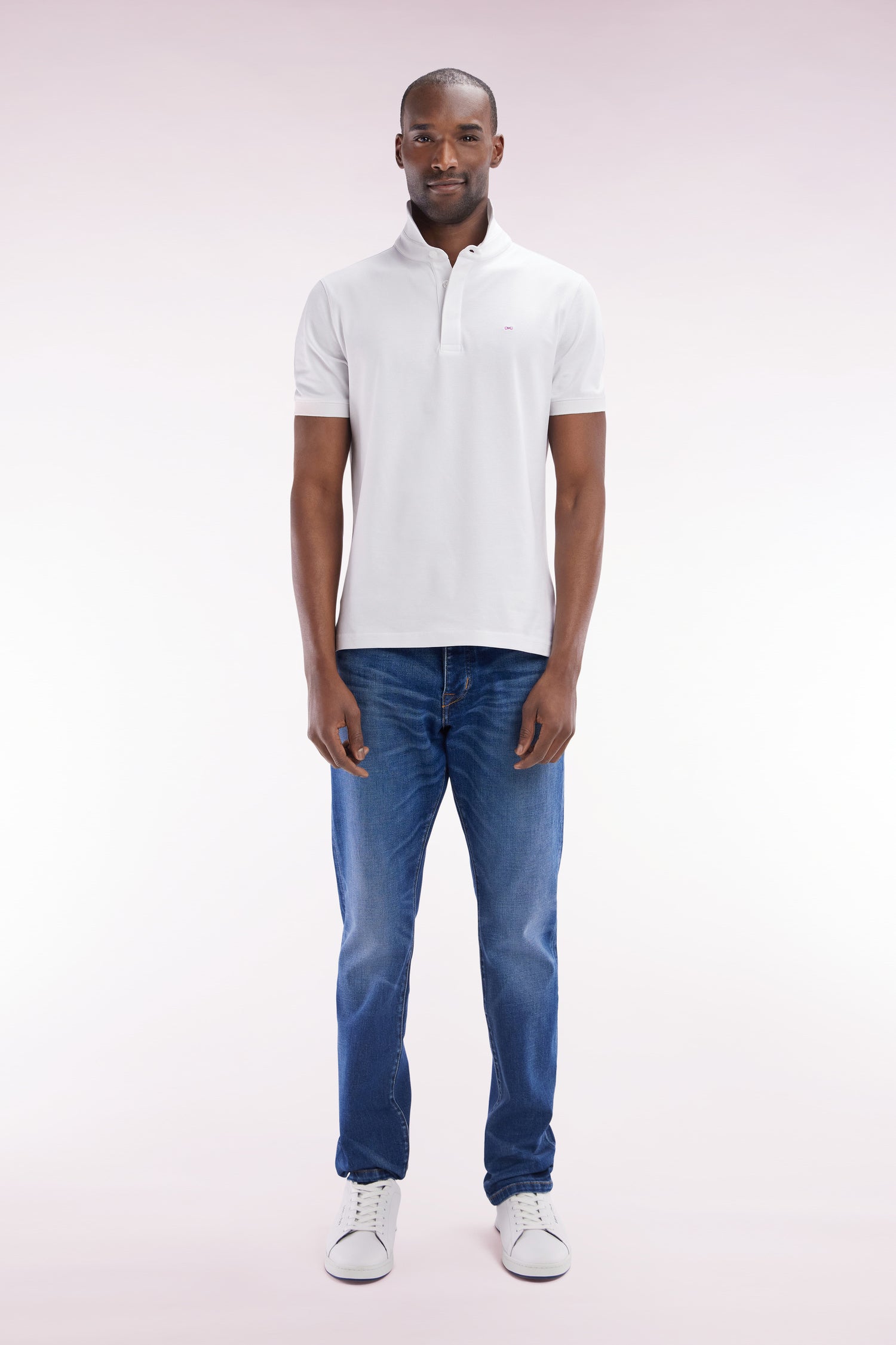 Jeans 5 Taschen aus Denim stretch foncé gerade Passform